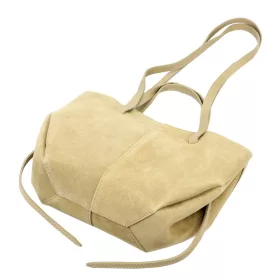    Dámska kožená kabelka Luka 24-082 béžovej farby, taška cez rameno 31 x 25 x 11 cm