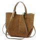  Dámska kožená kabelka Luka 24-082 hnedá, cez rameno 31 x 25 x 11 cm