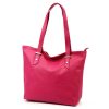  Dámska kožená kabelka cez rameno Luka 24-080 (01-058) purpurová 33 x 34 x 16 cm