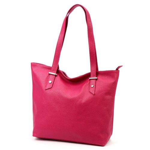  Dámska kožená kabelka cez rameno Luka 24-080 (01-058) purpurová 33 x 34 x 16 cm
