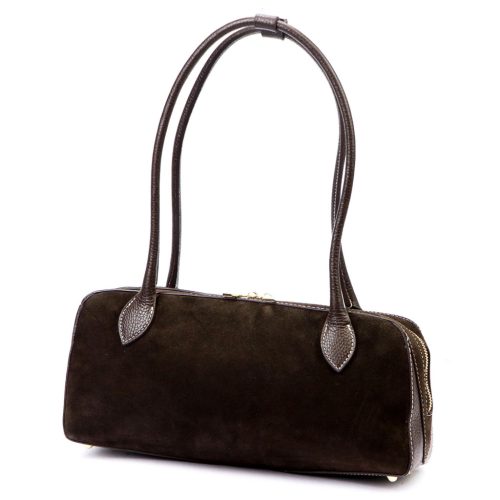  Dámska kožená kabelka cez rameno Luka 24-083 hnedá 34 x 17 x 9 cm
