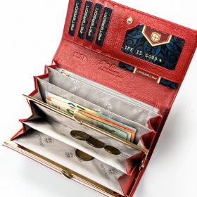    Dámska peňaženka Peterson PTN PS401-FDS červená 18,5 x 9,5 x 2,5 cm