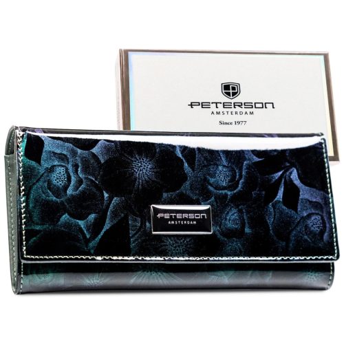  Dámska peňaženka Peterson PTN PS401-FDS modrá 18,5 x 9,5 x 2,5 cm