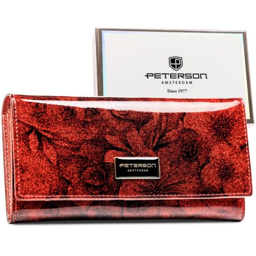  Dámska peňaženka Peterson PTN PS122-FDS červená 18,5 x 9,5 x 2,5 cm