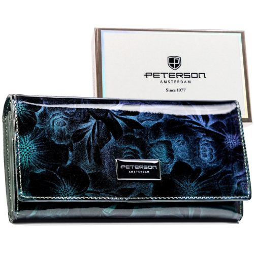  Dámska peňaženka Peterson PTN PS122-FDS modrá 18,5 x 9,5 x 2,5 cm
