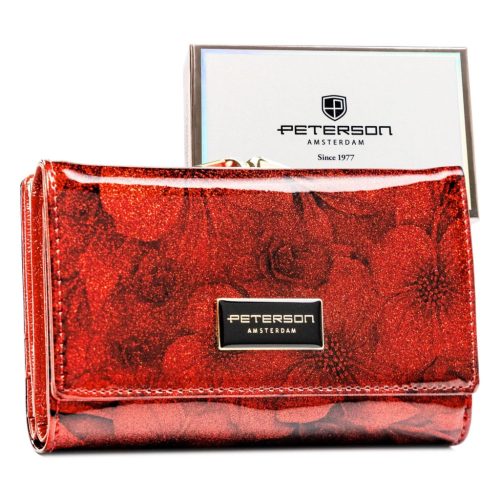  Dámska peňaženka Peterson PTN PS108-FDS červená 14,5 x 9,5 x 3 cm