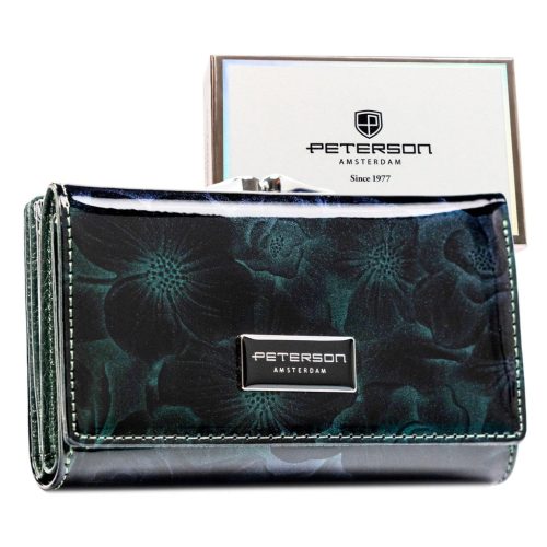  Dámska peňaženka Peterson PTN PS108-FDS modrá 14,5 x 9,5 x 3 cm