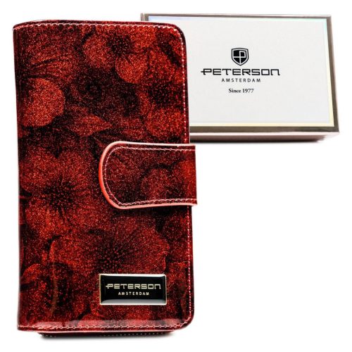  Dámska peňaženka Peterson PTN PS116-FDS červená 16 x 11 x 4 cm