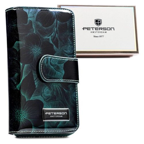  Dámska peňaženka Peterson PTN PS116-FDS modrá 16 x 11 x 4 cm