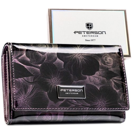  Dámska peňaženka Peterson PTN PS112-FDS fialová 14,5 x 9,5 x 3 cm