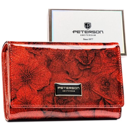 Dámska peňaženka Peterson PTN PS112-FDS červená 14,5 x 9,5 x 3 cm