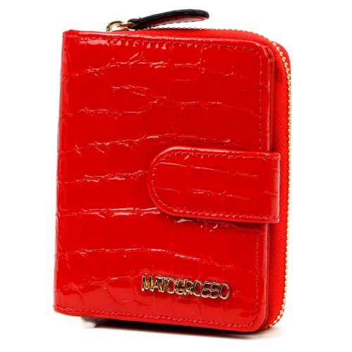  Dámska kožená peňaženka Mato Grosso 0820-46 s RFID červenou farbou 9 x 11 x 3 cm