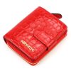  Dámska kožená peňaženka Mato Grosso 0820-46 s RFID červenou farbou 9 x 11 x 3 cm