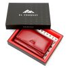  Dámska kožená peňaženka EL FORREST 579-480 s RFID červenou farbou 12 x 9 x 2,5 cm