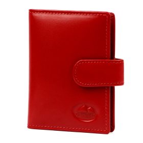    Dámske puzdro na dokumenty z hovädzej kože s RFID červenou farbou EL FORREST 7000-47 8,5 x 10,5 x 1,5 cm