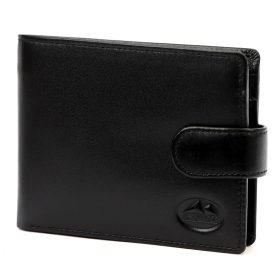    Pánska kožená peňaženka EL FORREST 850-67 s RFID čipom, čierna, 11,5 x 9,5 x 3 cm