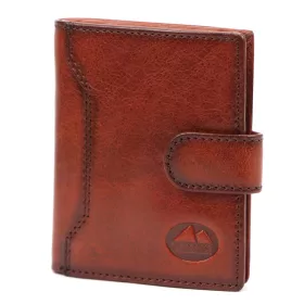    EL FORREST 864-29 RFID hnedá pánska kožená peňaženka 9 x 10 x 2 cm