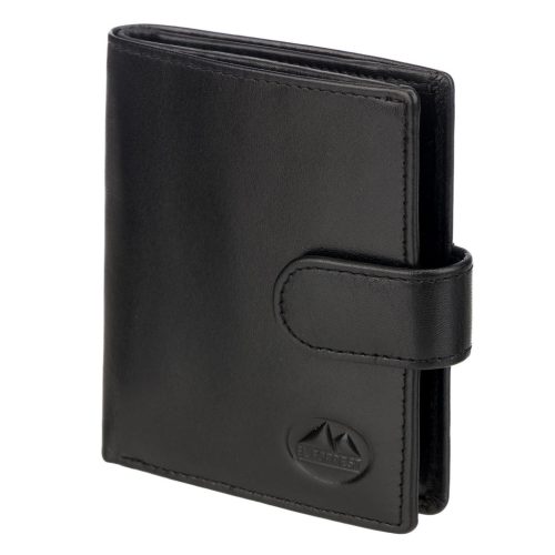  Pánska kožená peňaženka EL FORREST 864-67 s RFID čipom, čierna, 9 x 10 x 2 cm