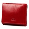  Dámska kožená peňaženka EL FORREST 917-480 s RFID červenou farbou 10 x 8,5 x 2 cm