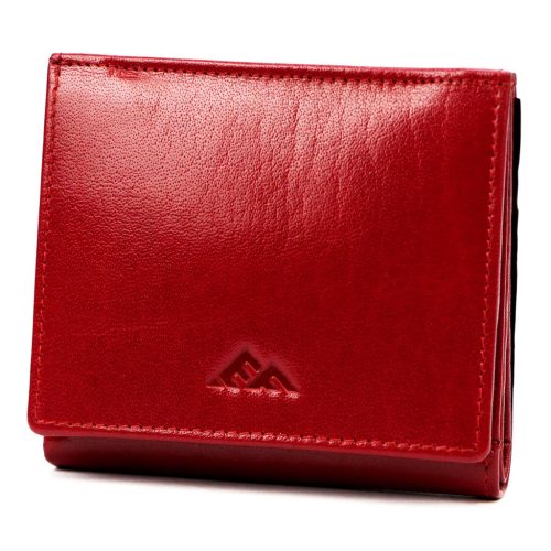  Dámska kožená peňaženka EL FORREST 917-480 s RFID červenou farbou 10 x 8,5 x 2 cm