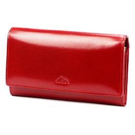    Dámska kožená peňaženka EL FORREST 919-480 s RFID červenou farbou 19,5 x 9,5 x 3,5 cm