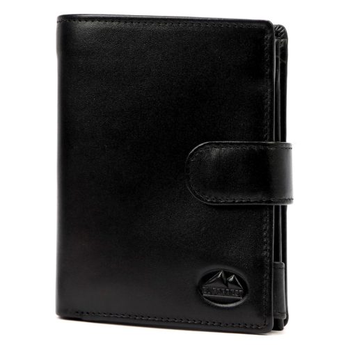  Pánska kožená peňaženka EL FORREST 932-67 s RFID, čierna, 10 x 13 x 3 cm