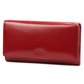    Dámska kožená peňaženka EL FORREST 947-480 s RFID červenou farbou 16,5 x 9,5 x 3,5 cm