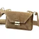  Dámska semišová kožená kabelka Luka 24-077, crossbody 20 x 12,5 x 5 cm