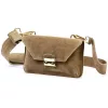  Dámska semišová kožená kabelka Luka 24-077, crossbody 20 x 12,5 x 5 cm
