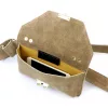  Dámska semišová kožená kabelka Luka 24-077, crossbody 20 x 12,5 x 5 cm