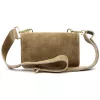  Dámska semišová kožená kabelka Luka 24-077, crossbody 20 x 12,5 x 5 cm