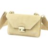  Dámska kožená kabelka cez rameno, crossbody, béžová Luka 24-077, rozmery 20 x 12,5 x 5 cm