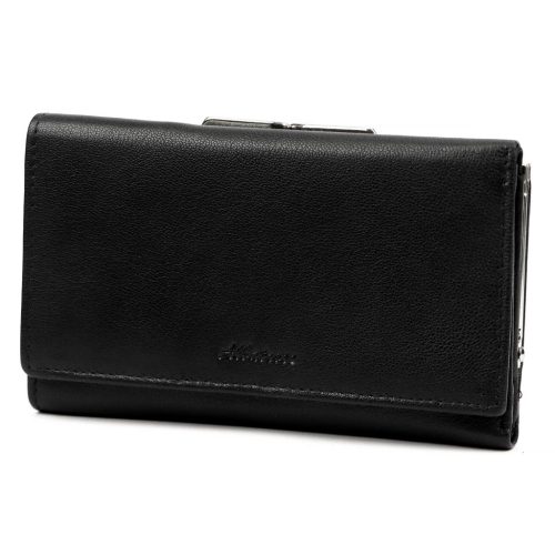  Dámska kožená peňaženka Albatross GN LW-M03 čierna 15 x 9,5 x 2,5 cm