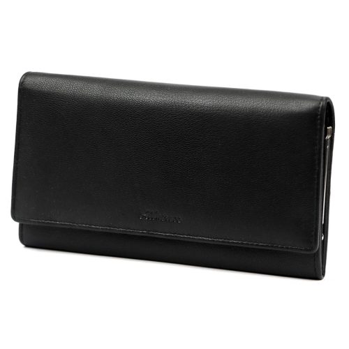  Dámska kožená peňaženka Albatross GN LW-L01 čierna 18,5 x 10 x 3 cm