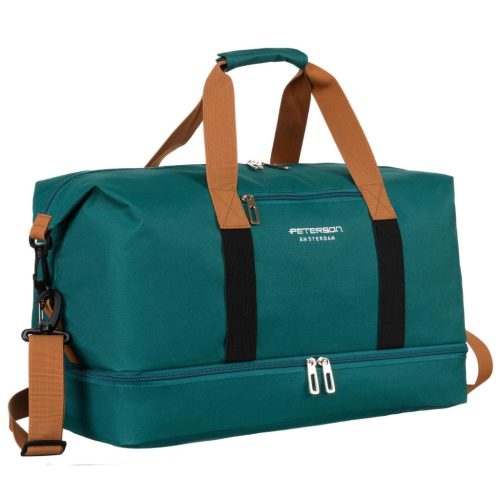 Cestovná taška Peterson PTN 23145 tyrkysová 47 x 30 x 27 cm