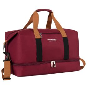    Cestovná taška Peterson PTN 23145 bordovej farby 47 x 30 x 27 cm