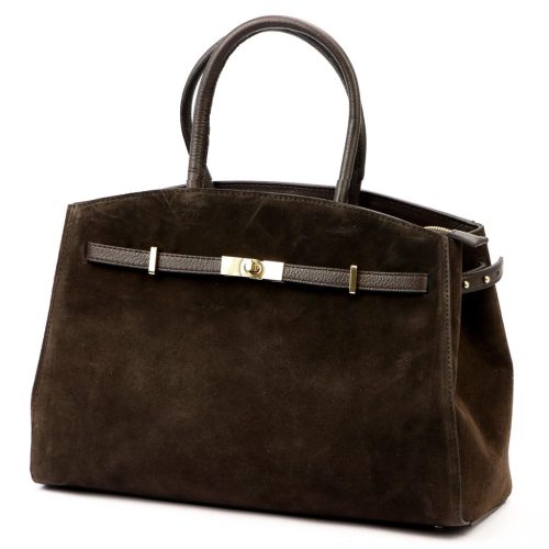  Dámska kožená kabelka Luka 24-084 hnedá, cez rameno 41 x 28 x 16 cm