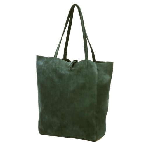  Dámska kožená kabelka cez rameno Patrizia 419-013-05 zelená 38 x 38 x 13 cm