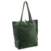  Dámska kožená kabelka cez rameno Patrizia 419-013-05 zelená 38 x 38 x 13 cm