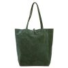  Dámska kožená kabelka cez rameno Patrizia 419-013-05 zelená 38 x 38 x 13 cm