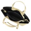  Dámska kožená kabelka cez rameno, crossbody, béžová Luka 24-082 D, rozmery 43 x 30 x 13 cm