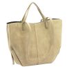  Dámska kožená kabelka cez rameno, crossbody, béžová Luka 24-082 D, rozmery 43 x 30 x 13 cm