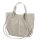  Dámska kožená kabelka cez rameno Luka 24-082 v sivej farbe 31 x 25 x 11 cm