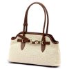  Dámska kožená kabelka cez rameno Luka 24-073 hnedo-béžovej farby 38 x 24 x 12 cm
