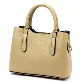    Dámska kožená kabelka Luka 24-087 béžovej farby, taška cez rameno 24 x 18 x 11 cm