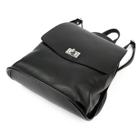  Dámsky kožený batoh Luka 24-075 čierny 31 x 29 x 12 cm