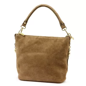    Dámska kožená kabelka cez rameno Luka 24-072 v lieskovo-orieškovej farbe 24 x 20 x 12 cm