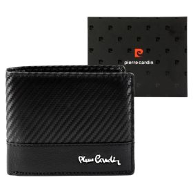    Pánska kožená peňaženka Pierre Cardin YS607 323 čierna 11 x 8 x 2,5 cm