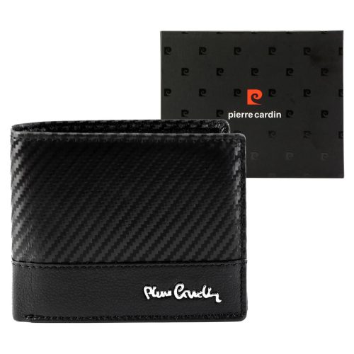Pierre Cardin YS607 323 fekete férfi bőr pénztárca 11 x 8 x 2.5 cm