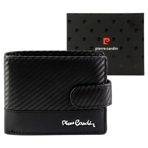 Pierre Cardin YS607 323A fekete férfi bőr pénztárca 11.5 x 8.5 x 2.5 cm 
